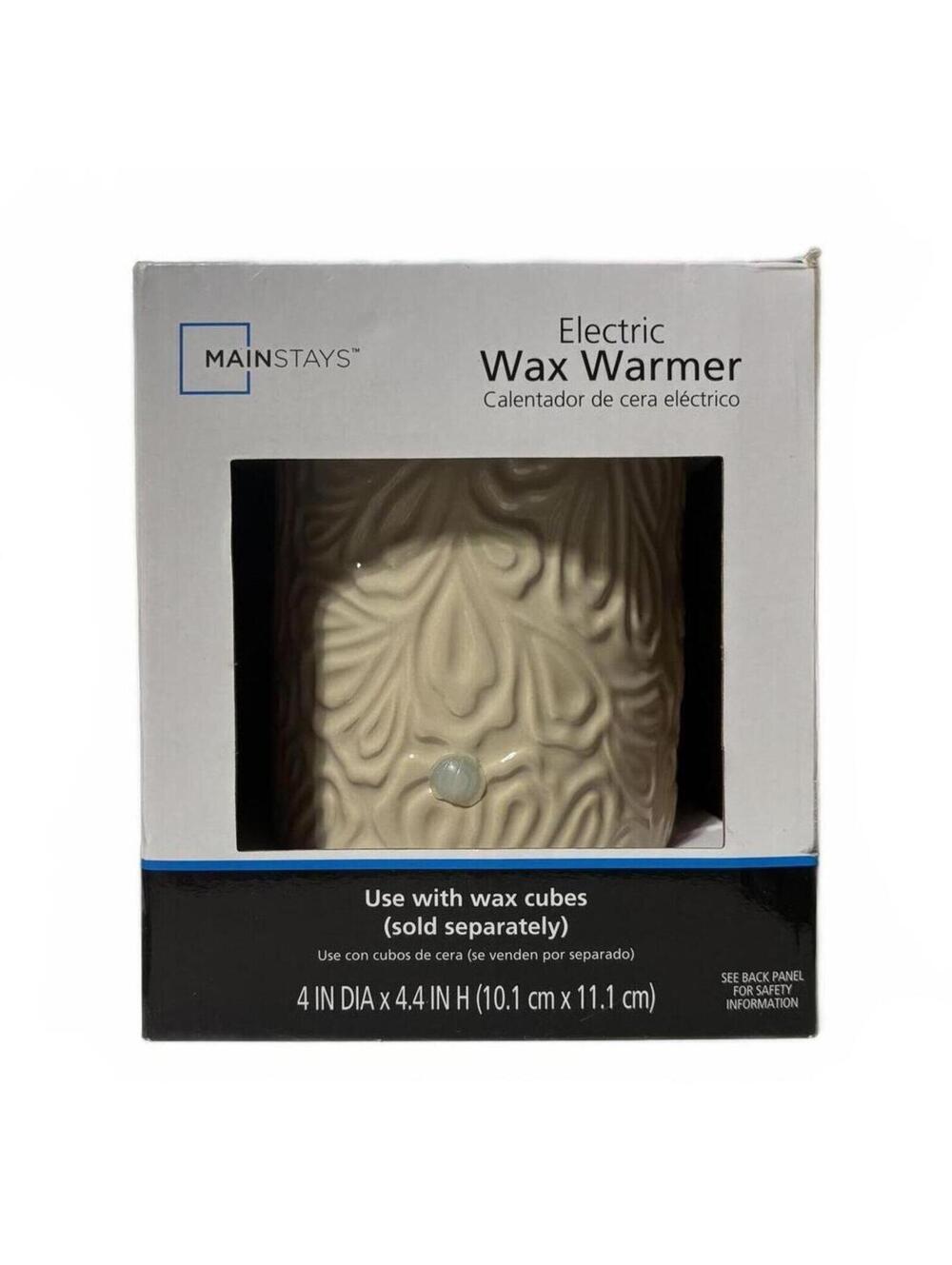 Mainstays Electric 4" Light Beige Tan Wax Warmer NEW